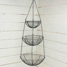Lade das Bild in den Galerie-Viewer, Hängekorb Grau Metalldraht
