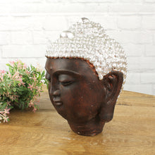 Lade das Bild in den Galerie-Viewer, Buddha Kopf braun Silber