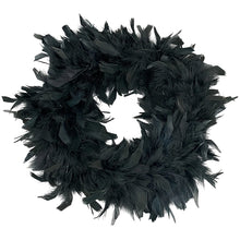 Lade das Bild in den Galerie-Viewer, Federkranz Schwarz 35 cm