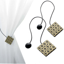 Lade das Bild in den Galerie-Viewer, Raffhalter, eckig, schwarz/gold