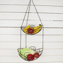 Lade das Bild in den Galerie-Viewer, Hängekorb dunkelrostfarben Eisen