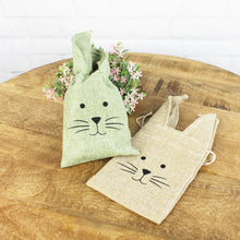 Lade das Bild in den Galerie-Viewer, Beutel Jute mit Hasenohren natur grün