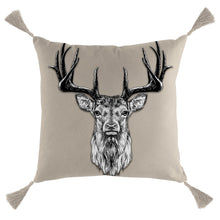 Lade das Bild in den Galerie-Viewer, Kissen Hirschkopf Beige