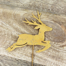 Lade das Bild in den Galerie-Viewer, 2er Set Dekostab Hirsch Rost Metall