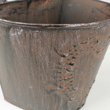 Lade das Bild in den Galerie-Viewer, Balkontopf mit Einsatz Dunkelrost Blech