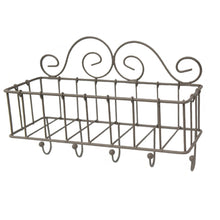 Lade das Bild in den Galerie-Viewer, Wandkorb Metall braun