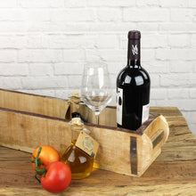 Lade das Bild in den Galerie-Viewer, Große Ziegelform mit Metallbeschlägen Teakholz