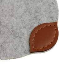 Lade das Bild in den Galerie-Viewer, Glas Untersetzer Filz mit Leder 4Stk. Grau