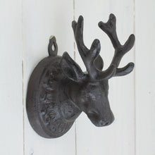 Lade das Bild in den Galerie-Viewer, Wandhaken Hirschkopf rund