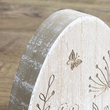 Lade das Bild in den Galerie-Viewer, 2er Set Holzei floral gemustert 12 cm