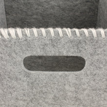 Lade das Bild in den Galerie-Viewer, 3er Set Filzkorb Hellgrau verschiedene Größen