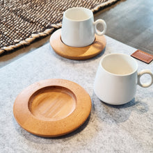 Lade das Bild in den Galerie-Viewer, 2er Set Espressotassen Weiß Braun