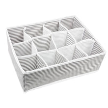 Lade das Bild in den Galerie-Viewer, Schubladeneinteiler Faltbox Grau Weiß Vlies