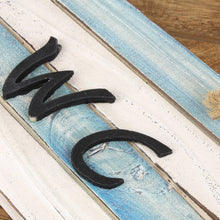 Lade das Bild in den Galerie-Viewer, WC Türschild Holz Metall Maritim