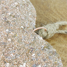 Lade das Bild in den Galerie-Viewer, Herz, altrose, glitzer - zum Hängen