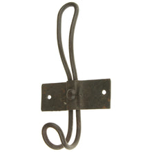 Lade das Bild in den Galerie-Viewer, Wandhaken Eisen Schwarz Braun 15 cm