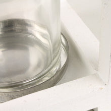 Lade das Bild in den Galerie-Viewer, Windlicht weiß Holz mit Metallhenkel