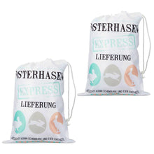 Lade das Bild in den Galerie-Viewer, Oster-Beutel, Osterhasenexpress mit Zugband, 2er SET