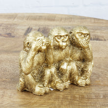 Lade das Bild in den Galerie-Viewer, Skulptur Affen Gold