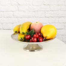 Lade das Bild in den Galerie-Viewer, Tablett, silber, rund, Alu