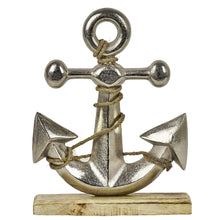 Lade das Bild in den Galerie-Viewer, Anker auf Holzfuß klein