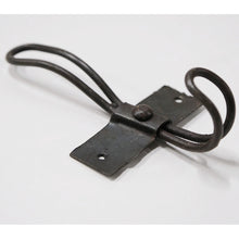 Lade das Bild in den Galerie-Viewer, Wandhaken Eisen Schwarz Braun 15 cm