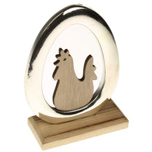 Lade das Bild in den Galerie-Viewer, Henne im Ei Metall Holz