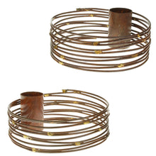 Lade das Bild in den Galerie-Viewer, 2er Set Kerzenhalter Rostig rund