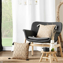 Lade das Bild in den Galerie-Viewer, Kissen Braun 40 x 40 cm Blätter Muster