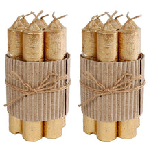 Lade das Bild in den Galerie-Viewer, 14er Set Tischkerze Gold