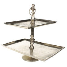Lade das Bild in den Galerie-Viewer, Etagere 2 stöckig Altsilber