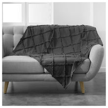 Lade das Bild in den Galerie-Viewer, Decke Baumwolle Anthrazit