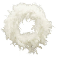 Lade das Bild in den Galerie-Viewer, Federkranz weiß 15 cm