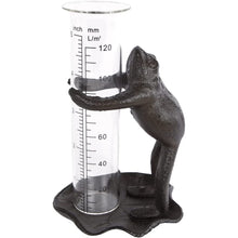 Lade das Bild in den Galerie-Viewer, Regenmesser Frosch, Metall schwarz
