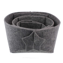 Lade das Bild in den Galerie-Viewer, Filzschale dunkelgrau 3er Set