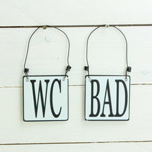 Lade das Bild in den Galerie-Viewer, Set WC & Bad Türschild