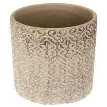 Lade das Bild in den Galerie-Viewer, Pflanztopf, Blumentopf,Übertopf-Zement-hellgrau - x2