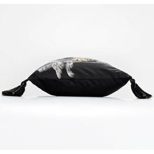 Lade das Bild in den Galerie-Viewer, Dekokissen mit Füllung Schwarz Gold 30x50 cm