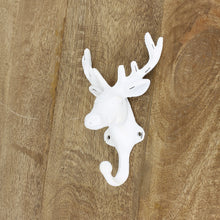 Lade das Bild in den Galerie-Viewer, Dekohaken Hirschkopf Weiß