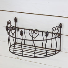 Lade das Bild in den Galerie-Viewer, 2er Set Wandkorb Dunkelrostfarben Halbrund