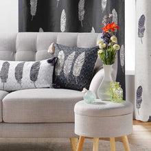 Lade das Bild in den Galerie-Viewer, Dekokissen mit Füllung Federn 40x40 cm schwarz