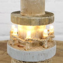 Lade das Bild in den Galerie-Viewer, LED Leuchtturm braun grau
