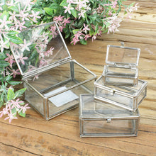 Lade das Bild in den Galerie-Viewer, Schmuckkästchen Glas/Silber-4-teilig