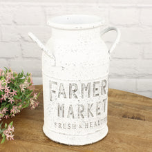 Lade das Bild in den Galerie-Viewer, Deko Milchkanne 27 cm hoch Altweiss Shabby