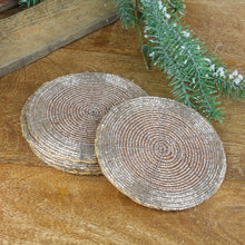 Lade das Bild in den Galerie-Viewer, Untersetzer rose/gold Perlenbestickt