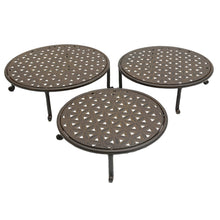 Lade das Bild in den Galerie-Viewer, 3er Set Blumentopfhalter rund Metall