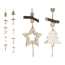Lade das Bild in den Galerie-Viewer, 2er Set Girlande Holz Tannenbaum / Stern