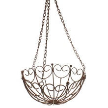 Lade das Bild in den Galerie-Viewer, 2 er Set Hängekörbe dunkelrostfarben lackiert