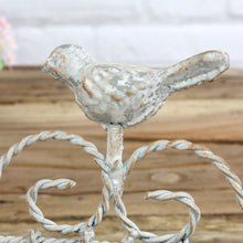 Lade das Bild in den Galerie-Viewer, Seifenschale antik creme mit Vogel, Metall