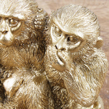 Lade das Bild in den Galerie-Viewer, Skulptur Affen Gold